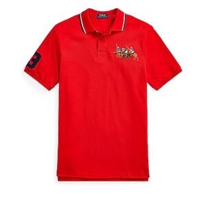 Polo Ralph Lauren Custom Slim Fit Triple Pony Polo Shirt